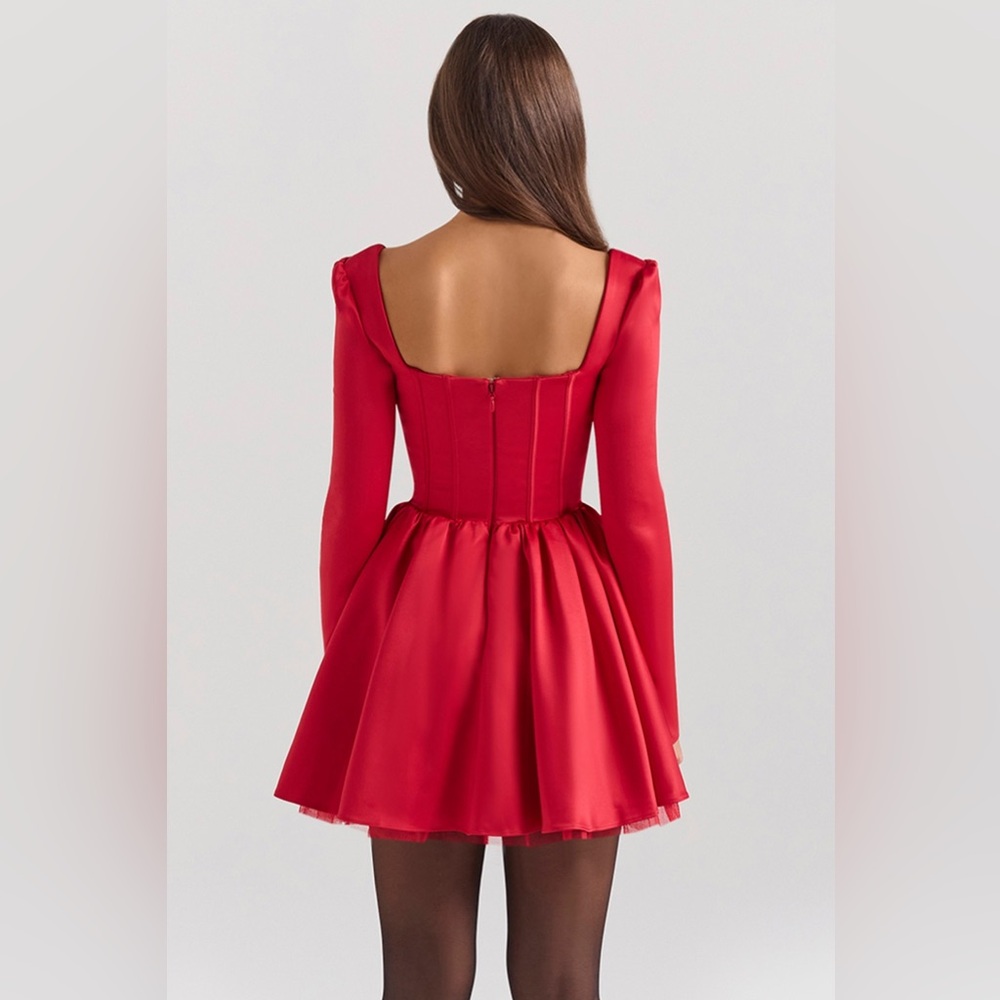 House of CB Red Long Sleeve Dress - Picture 4 of 11